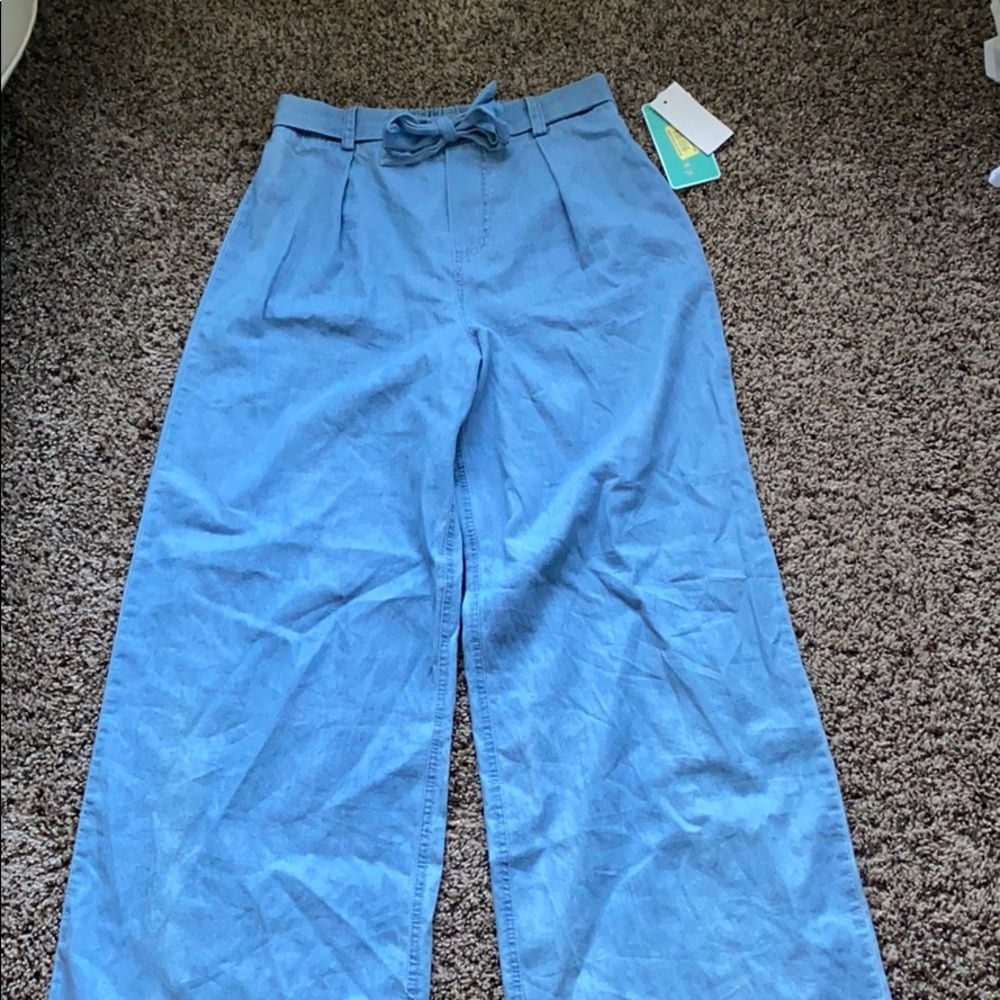 Girls wide leg jean pants
